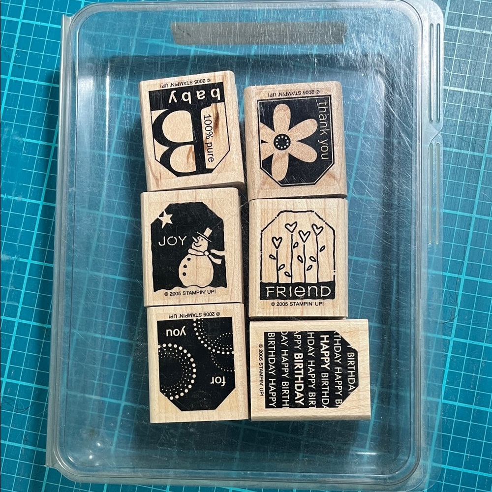Stampin' Up! Terrific Tags Wooden Stamp Collection
